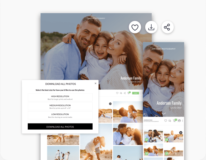 shared client galleries examples